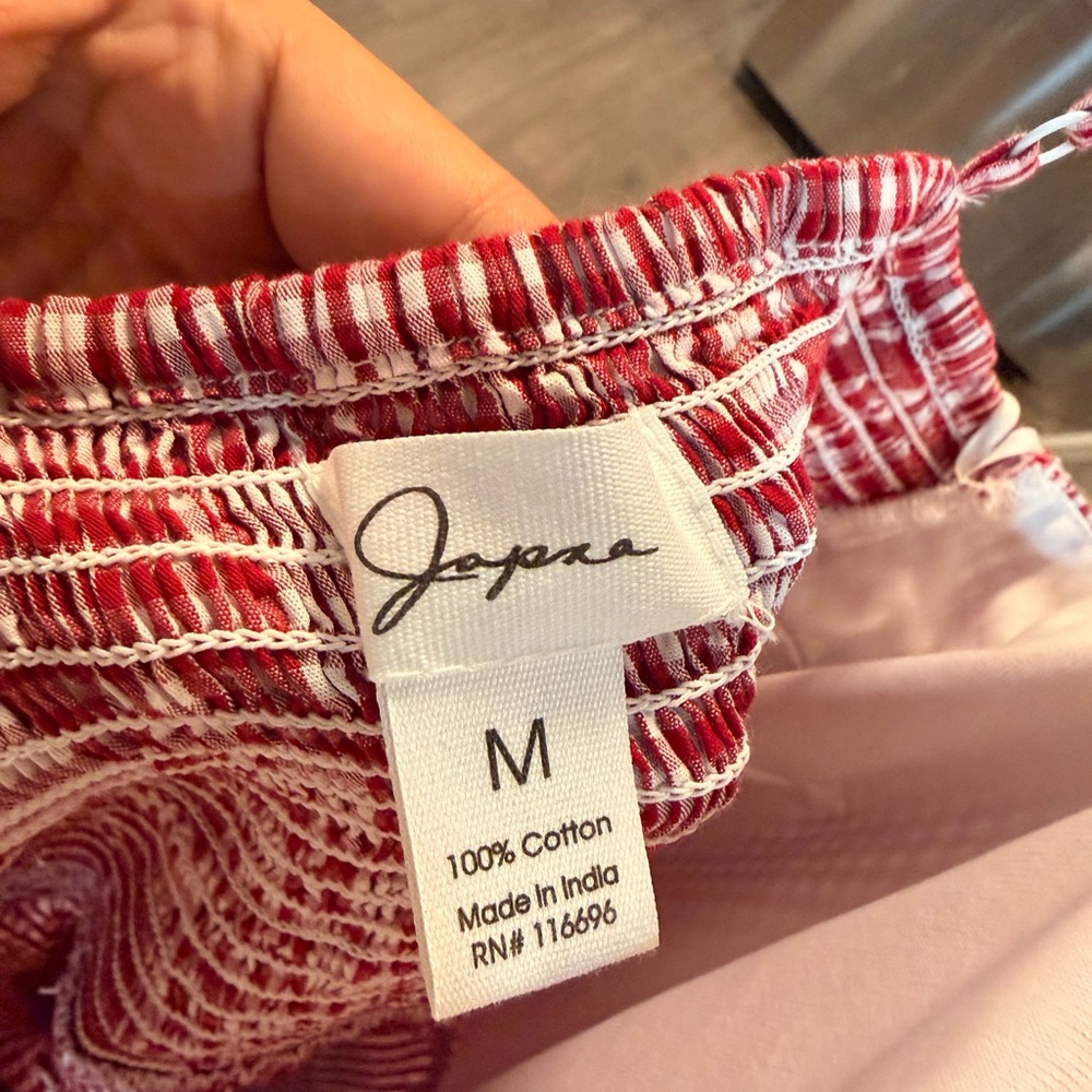 Japna Red Gingham Midi Dress - Picture 5 of 9